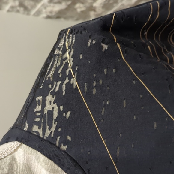 Diesel black and gold wild spirit t-shirt with mesh laser cutouts - Picture 4 of 7